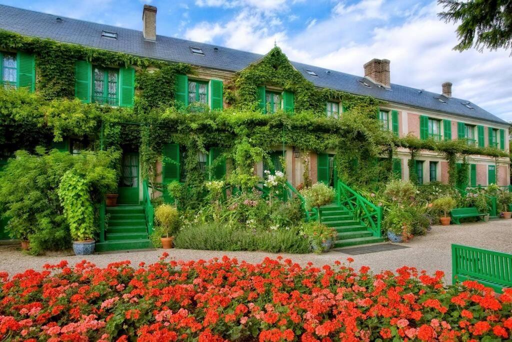 Maison Fleurs De Lys, Climatisee, Wifi Et Parking Privee Gratuit, Lave-Linge, Vernon Giverny מראה חיצוני תמונה